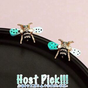 Holographic Winged Bee~ Polka Dot 3D Mobile Bumblebee Honeybee Funky Quirky Stud